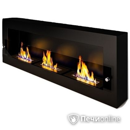 Биокамин ЭкоЛайф Fire Line Glass black burgundy в Магадане